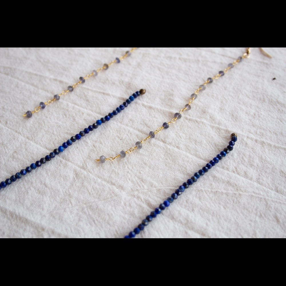 Tanzanite & 18k Gold Earrings - Picture 4 of 5